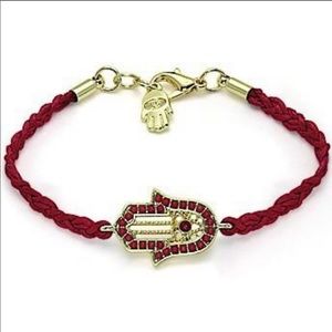 Adjustable handwoven hamsa bracelet